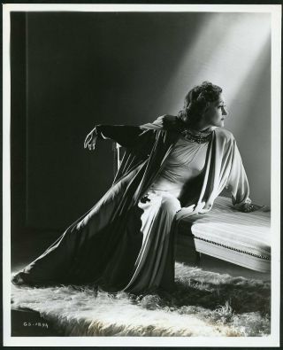 Gloria Swanson In Stylish Portrait Vtg 1941 Bachrach Stamp Rko Photo