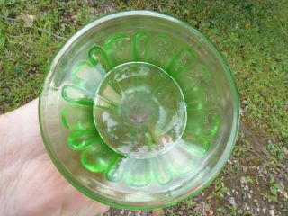 NORTHWOOD CARNIVAL GLASS ICE GREEN THIN RIB 11 3/8 TALL VASE VERY PRETTY 7