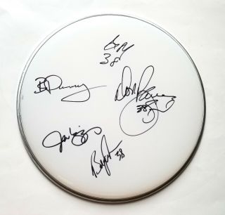 38 Special Band Real Hand Signed 12 " Drumhead 1 Autographed By 5