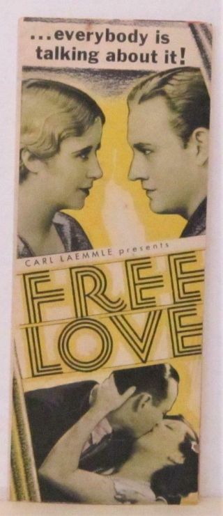 1930 Love Herald/flyer Pre - Code Genevieve Tobin Conrad Nagel