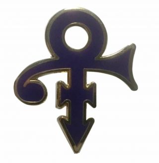Prince Rock Star Purple Symbol Enamel Metal Logo 1 " Pin