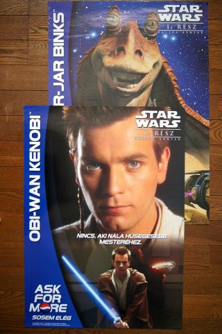 Hungarian Pepsi - Cola Star Wars Campaign 1999 Advertising Posters Set Of 2