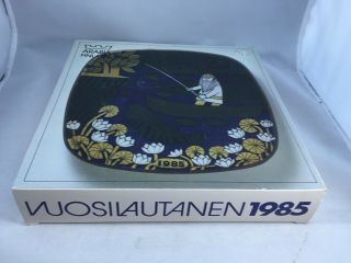 1985 Arabia Finland Kalevala Annual Plate Lemminkainen ' s Grief w/Box Uosikkinen 4
