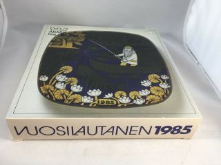1985 Arabia Finland Kalevala Annual Plate Lemminkainen ' s Grief w/Box Uosikkinen 5