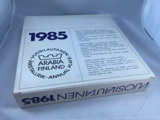 1985 Arabia Finland Kalevala Annual Plate Lemminkainen ' s Grief w/Box Uosikkinen 6