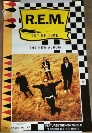 R.  E.  M.  (rem) Out Of Time Rare Australian In Store Promo Poster