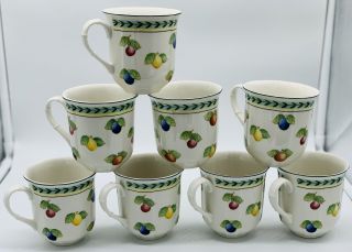 Villeroy & Boch French Garden Fleurence Coffee Cups Mugs Set Of 7 Germany