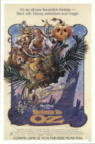 Return To Oz 1985 27x41 Orig Movie Poster Fff - 59340 Fine,  Very Fine Piper Laurie