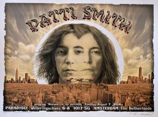Patti Smith Concert Poster Emek Signed Amsterdam 2018