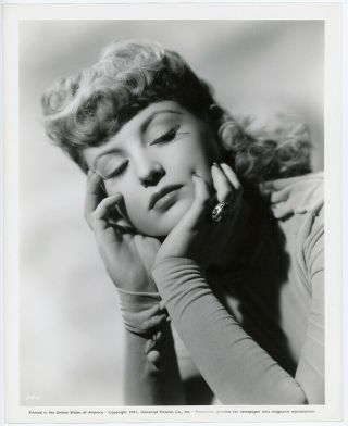 Glamorous Hollywood Ingénue Janet Warren / Elaine Morey Vintage Photograph 1941