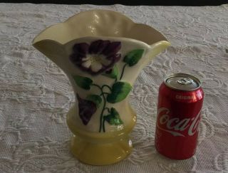 Vintage 1930’s/1940’s Camark Morning Glory Pottery Vase W Camark Label