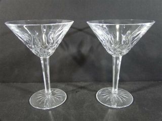 2 Lismore Waterford Irish Crystal 6 - 1/8” Martini Glass X2