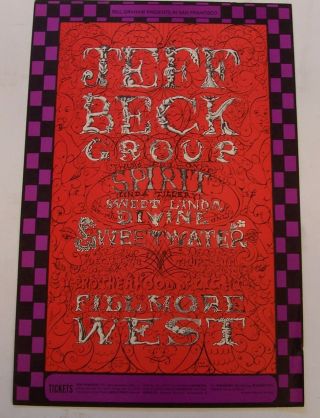 Bg 148 Jeff Beck Group Spirit 1968 Lee Conklin Fillmore West Bill Graham