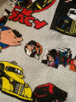 Dick Tracy Twin And Full Bed Blanket Disney Vintage 3