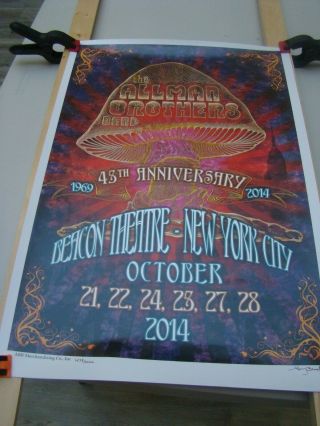47th Anniversary The Allman Brothers Band 1969 - 2014 Le 1479/2000 Poster