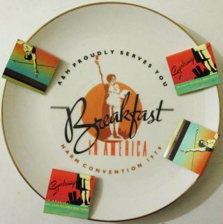 1979 Supertramp " Breakfast In America " Promo Plate & Matches - Narm Convention