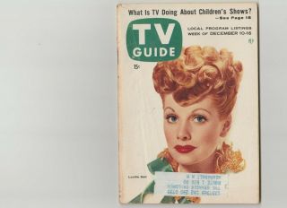 1955 Tv Guide Lucille Ball December 10 - 16 1955