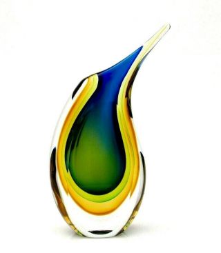In Vogue Murano Sommerso Submerged Art Glass Vase Formia / Onesto