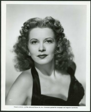 Julie Bishop Vintage 1946 Universal Pictures Portrait Photo