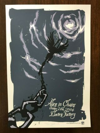 Alice In Chains - Rare - Concert Poster - Signed And Numbered 142/150