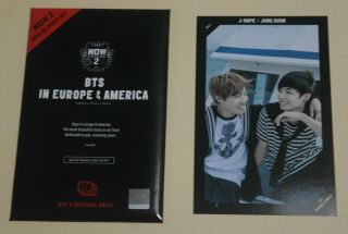 Bts Now 2 In Europe America Official Special Photocard J - Hope Jungkook With Case