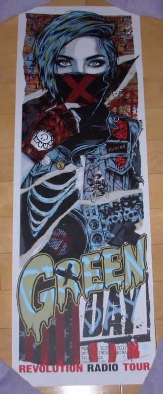 Green Day Concert Gig Poster Print Duluth 3 - 10 - 17 2017 Tour Rhys Cooper