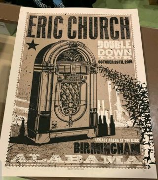 Eric Church Birmingham,  Al 10/26/19 Official Merchandise Poster/ Lithograph