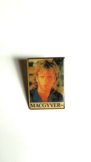 Rare Vintage 1992 Macgyver Promo Metal Pin 3 - Macguyver Richard Dean Anderson