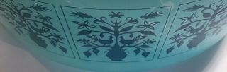 Pyrex Saxony 2 1/2 Quart Cinderella Casserole Turquoise “Tree Of Life” Vintage 3