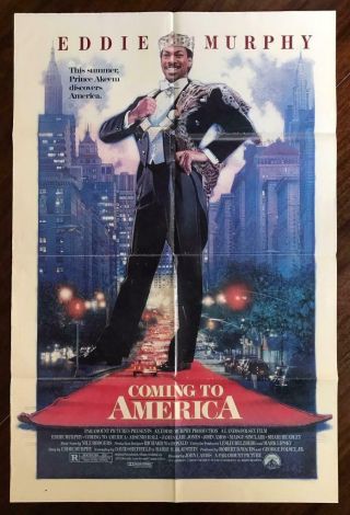 Coming To America 1988 Eddie Murphy Comedy Drew Struzan Art Orig Movie Poster