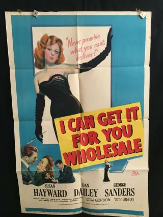 I Can Get It For You 1951 One Sheet Movie Poster Susan Hayward