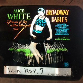 Three Color 1930 Exhibition Movie Slides Alice White,  Jessel,  Talk Of Hollywood