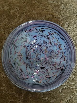 Signed & Dated Dichroic 1993 James Alloway Studio Iridescent Art Glass Bowl