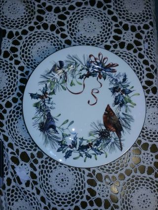 5 Winter Greetings Lenox 10.  75 " Plates Dinner Tags Attached On 2