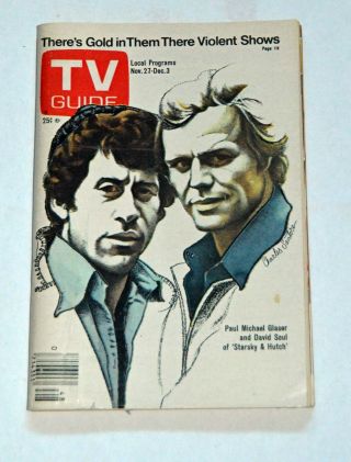 - " Starsky & Hutch " 1976 Ny Metro Tv Guide Paul Michael Glaser & David Soul