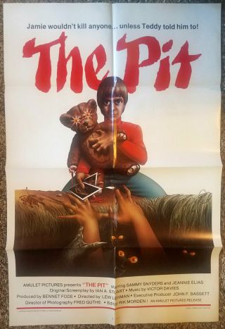 The Pit Movie Poster 1981 One Sheet 27x41 Horror Folded