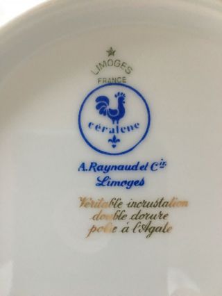 Raynaud Limoges Ambassadors Gold Salad Plates Minton White 8 Available 3