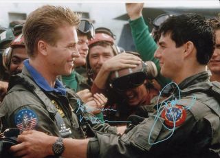 Val Kilmer & Tom Cruise Signed Autograph 8.  5x11 Photo / (top Gun)