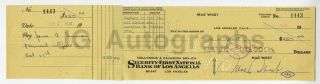 Mae West - Autographed Check To William Morris Agency,  Inc.  - 1934