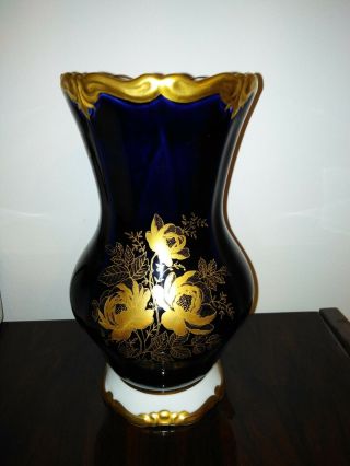 Vintage Echt Weimar Kobalt Vase,  26 Cm