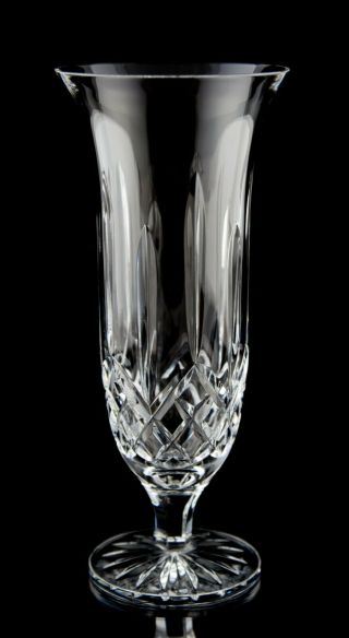 Waterford Lismore Footed Vase Vintage Elegant Cut Crystal Ireland 9 "