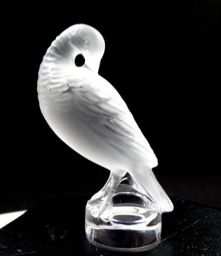 Lalique France Signed Frosted Bird / Dove Mini 2 1/2 " Figurine