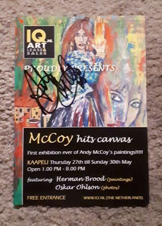 Hanoi Rocks - Andy Mccoy Signed / Autographed 6 X 8.  5 Art Flyer Handbill