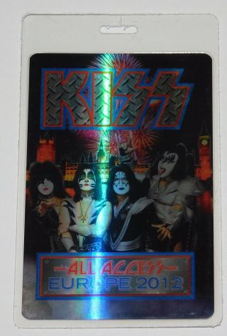 Kiss Band All Access Backstage Pass Laminate 2012 Europe Concert Tour 2012