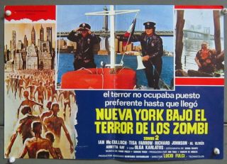 Zu69 Zombie 2 Island Of The Living Dead Lucio Fulci Spanish Lobby Card