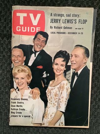 1963 Nyc Ed.  Tv Guide,  Martin,  Sinatra,  Clooney,  Bing,  Outer Limits