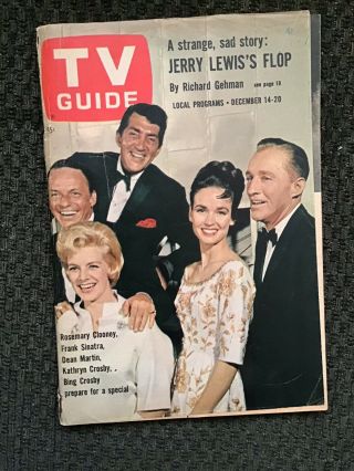 1963 NYC Ed.  TV Guide,  Martin,  Sinatra,  Clooney,  Bing,  Outer Limits 2