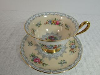 Vintage Shelley Cup And Saucer Crochet England Fine Bone China