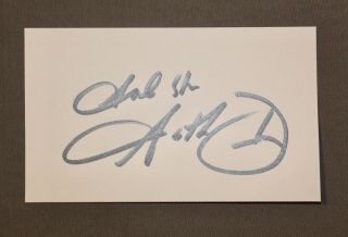 Garth Brooks “god Bless” Autographed 3 X 5 Index Card