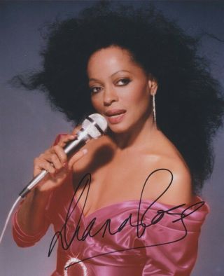Diana Ross Supremes Hand Signed Autograph Photo 8x10